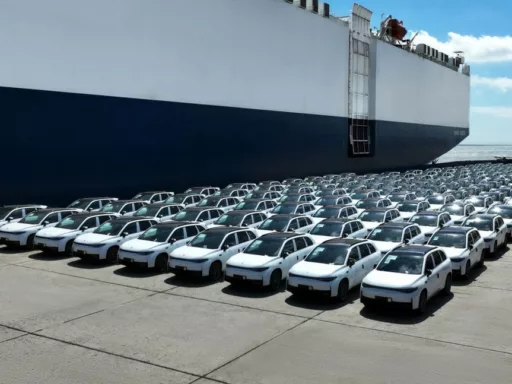 Automobili Leapmotor al porto di Shangai