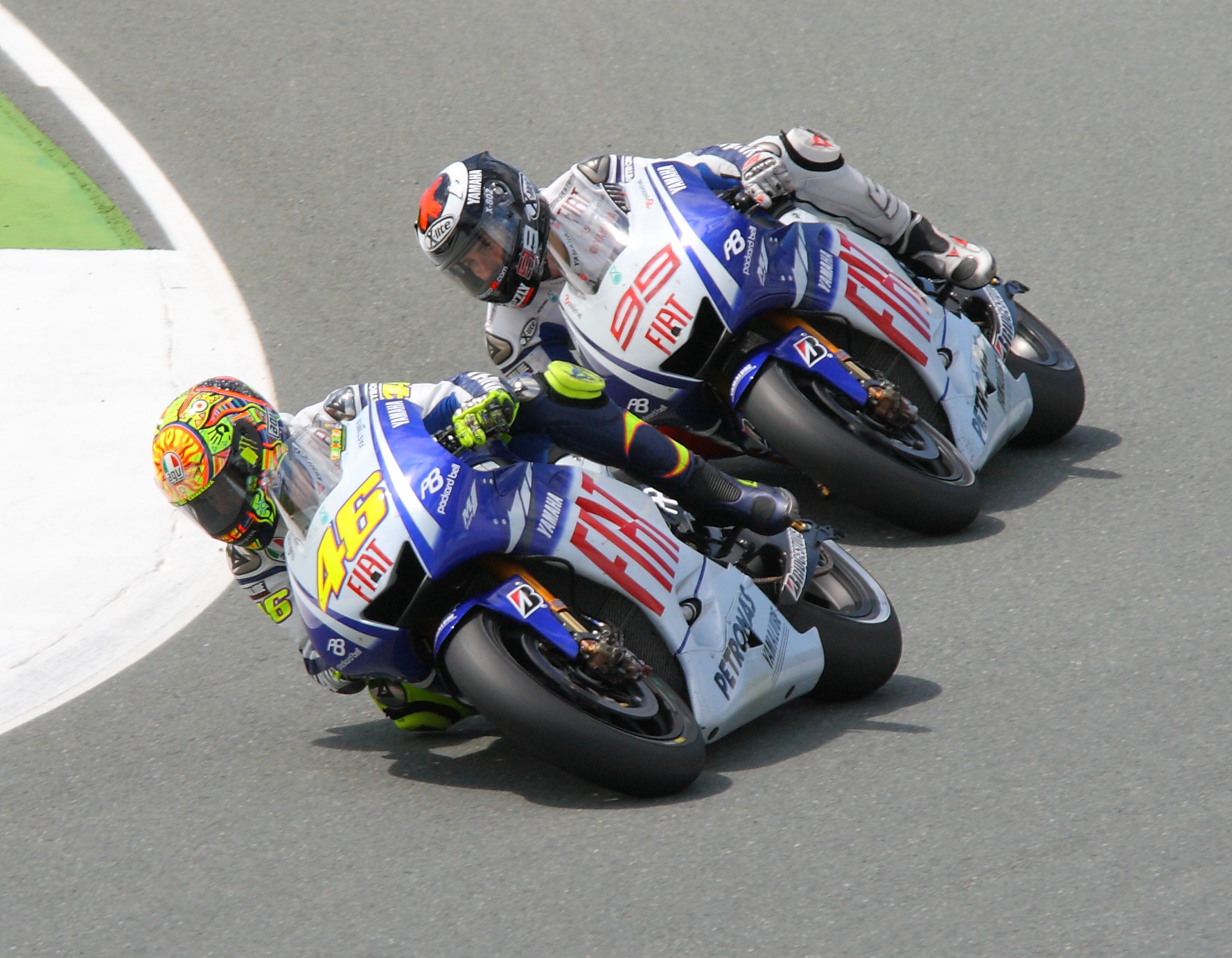 Valentino Rossi e Jorge Lorenzo MotoGP Sachsenring 2009