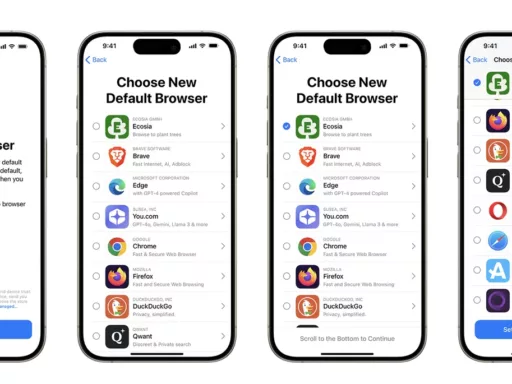 Apple iPhone scelta browser predefinito