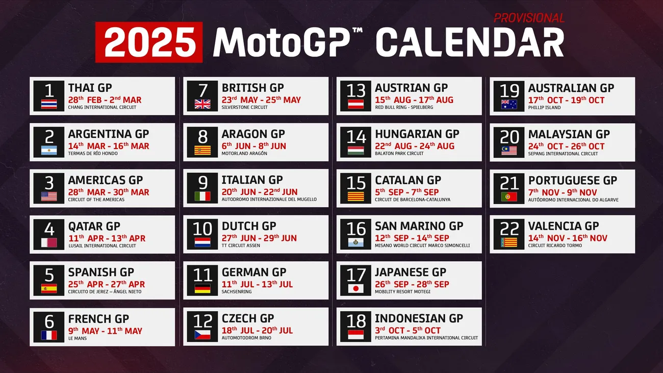 Calendario MotoGP 2025