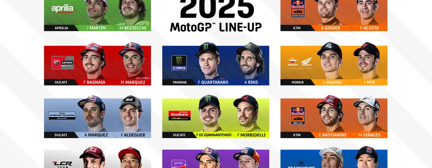 MotoGP 2025 Line-up definitiva