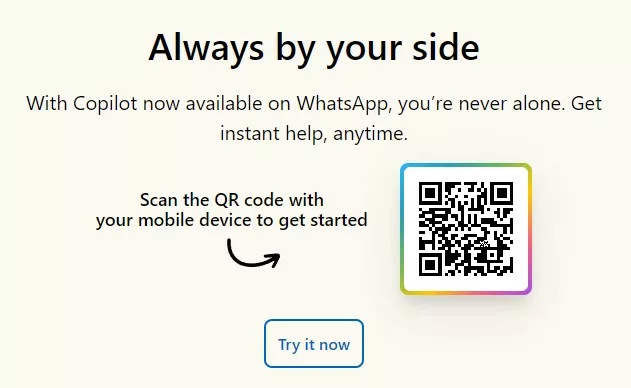 Copilot QR Code Whatsapp