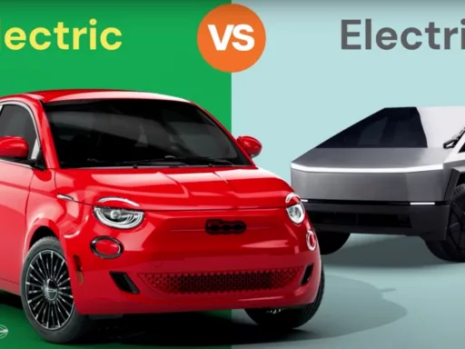 Fiat500e vs Tesla Cybertrack