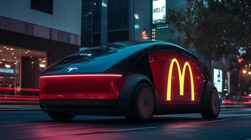 Tesla Cybercab Mc Donald's