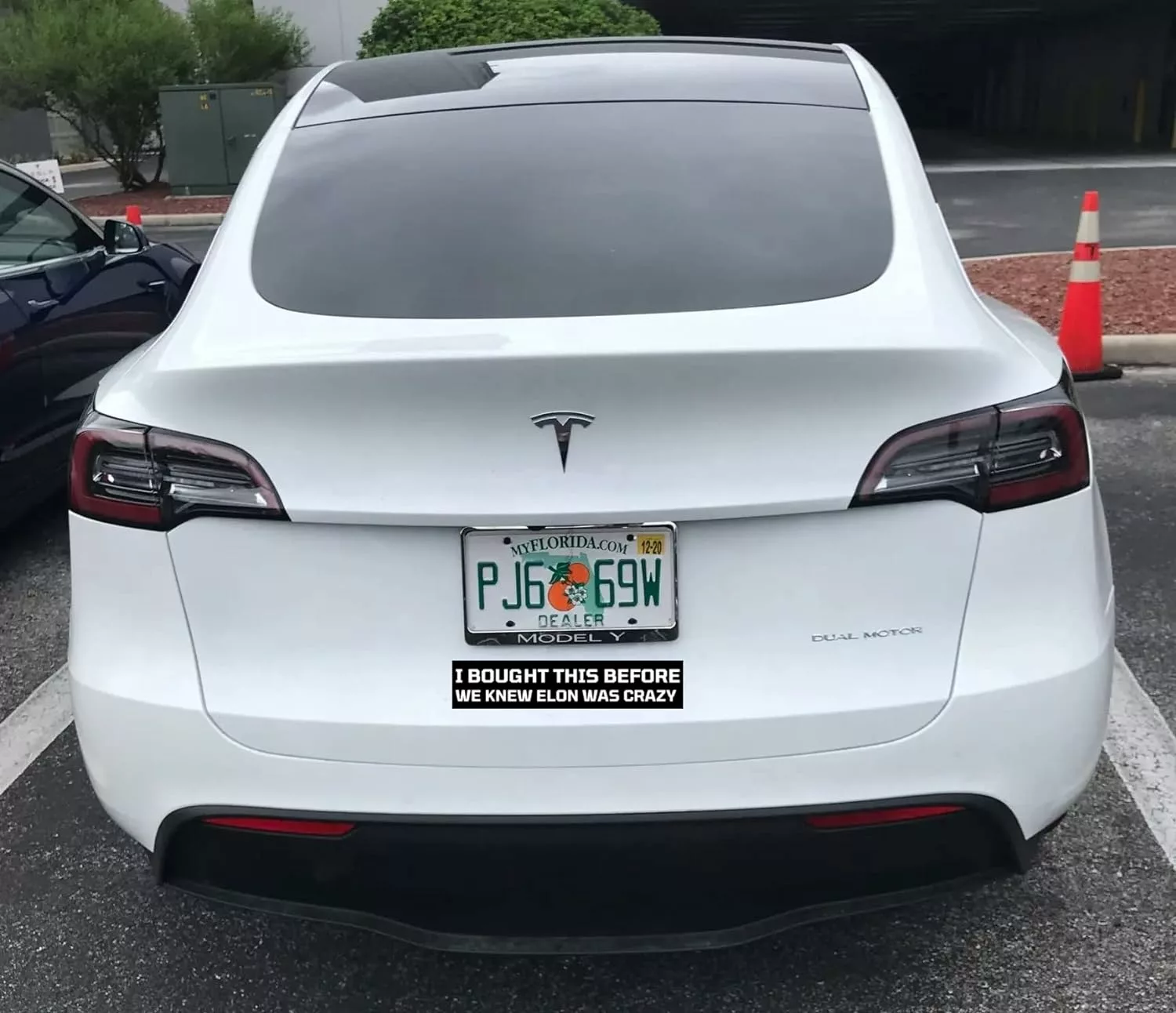 Tesla I Bought This Before Elon Went Crazy Sticker