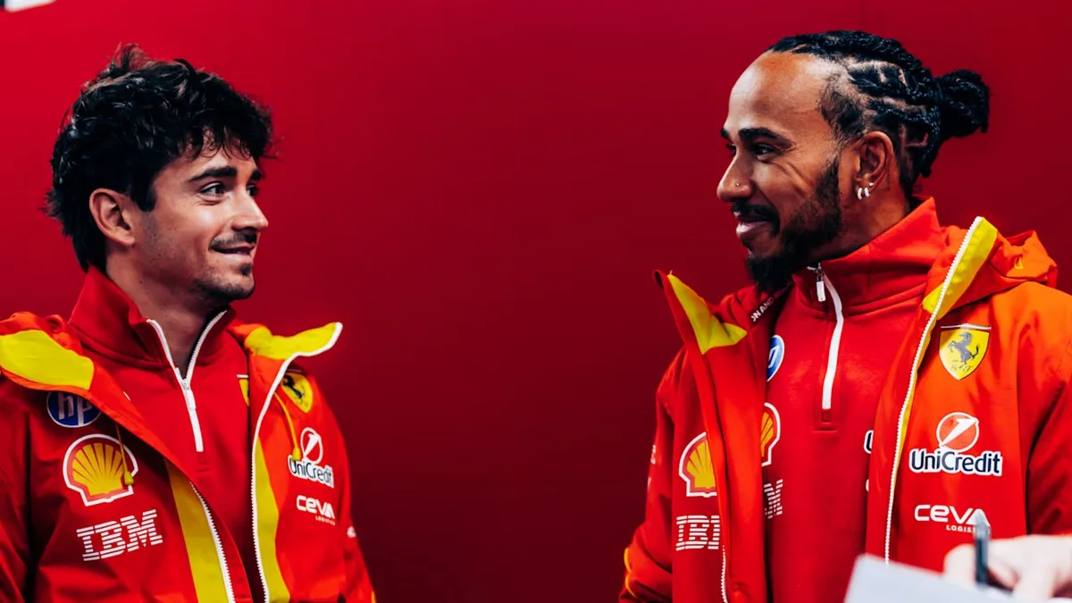 Leclerc Hamilton Ferrari Barcellona