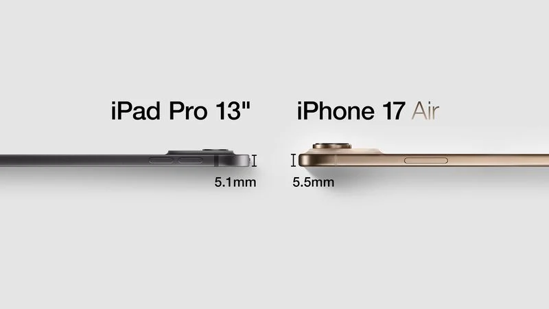 Mockup iPad Pro 13" vs Phone 17 Air